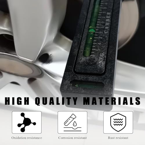 KVAEY Adjustable Magnetic Gauge Tool, Camber Caster Strut Wheel Hub Alignment Gauge Tool for Tire Repair, Universal Magnetic Gauge Wheel Alignment Tool for Most Car Truck RV (Black) - color: Black
