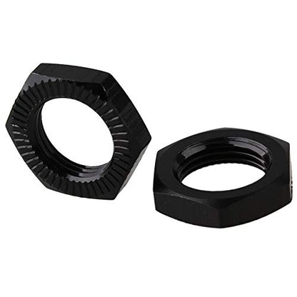 Mxfans 4pcs fits RC 1/8 Model Car 17MM Aluminum Alloy Wheel Hex Hub Nut N10169 Black