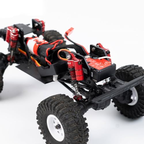 Nexx Racing Reservoir Shocks (4pcs) for 1/18 RC Crawler Redcat Ascent-18 - Remote Control Car, RC Cars, RC Crawler 1/18 4WD Nexx Racing Upgrade Parts (HELIDIRECT) (RED - 53mm) - color: Red - 53mm
