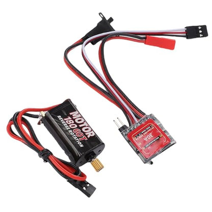 SUNGOOYUE Brushed ESC 30A Electric Speed Controller with Brake for 1/16 1/18 RC Cars, Metal Compact Design, Compatible with 2S Lipo N20 030 050 130 180 Motors DIY Mini RC Vehicles (60T)