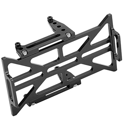 RC Car Battery Mounting Plate Aluminum Alloy Tray Compatible with Axial SCX24 90081 C10 1 24 Silver Color Easy Installation and Disassembly (Black) - color: Black