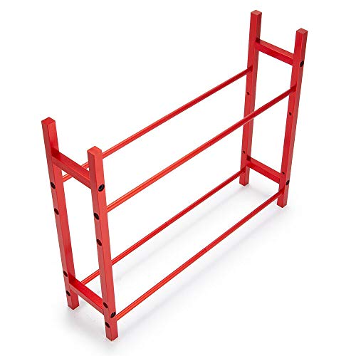 RC Car Alloy Tire Rack/ Wheel Rack for 1.9'' 2.2" Tire Wheel Rim SCX10 D90 CC01 TRX4 RC Crawler (Red) - color: Red