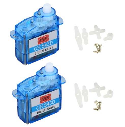 2Pcs Mini Super Light 4.3g GH-S43D Digital Servo Micro Coreless Servo 3.6V-4.8V for Remote Control Aircraft Flight Direction RC Airplane