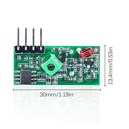 HiLetgo 5 Sets 433M Transmitter + Receiver Kit High Frequency Super Regenerative Transceiver Module for Burglar Alarm