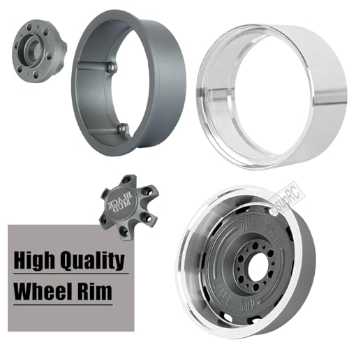 RC 2.2in Wheels&Wheel Rim Tires Beadlock Wheel for 1/10 SCX10 AMG 6x6 TRX4 Red cat Gen8 Red cat Everest gen 7 Pro.Aluminium Wheel Hub Rim Wheel Rim.Titanium (4PCS) - color: Titanium(4pcs）