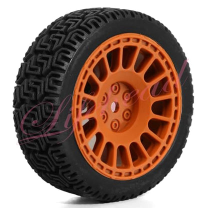 Lifehead 2.68 inch RC On Road Racing Car Tires and Wheels for 1/10 RC On-Road Touring Drift Car HSP Tamiya XV01 TT01 TT02 HPI Kyosho FAZER MK2 /12mm Hex - color: Brown 2