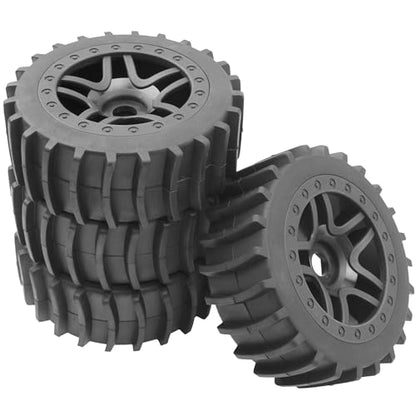 4Pcs ShareGoo 1/8 Scale RC Car Paddles Buggy Tires RC Snow Sand Tyre 17mm Hex Hub Wheels Compatible with Redcat HSP HPI Traxxas 1/8 RC Off Road Buggy Baja Car
