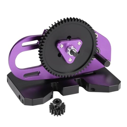 1 10 RC Crawler 2Low Transmission Performance Gearbox Front Fast Rear Slow Compatible with Chassis Upgrade(Purple) - color: Purple
