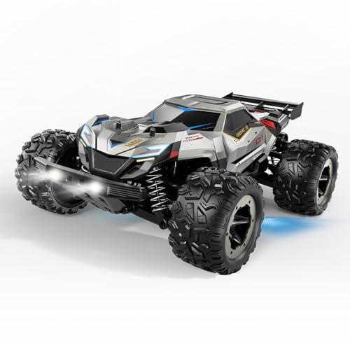 DEERC Brushless Fast RC Cars for Adults, 55KM/H, Compatible with 3S Battery | 1:18 Off-Road RC Truck, All Terrain 4x4 Racing Mecha Car, 50 Mins, Waterproof Remote Control Monster Truck, 308E