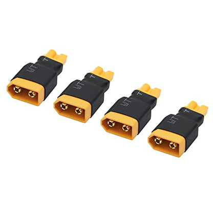 XT60 Male to XT30 Female Adaptor,XT30 Female to XT60 Male Wireless Connector Plug for RC FPV Drone Car Lipo NiMH Battery Charger ESC(4Pcs) - size: XT60 Male to XT30 Female (4Pcs)