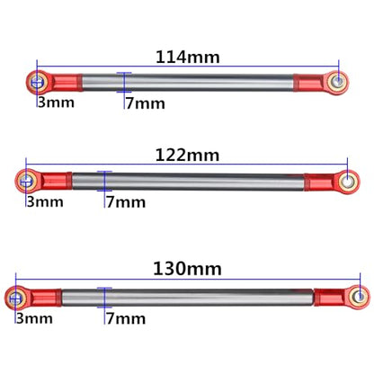 8Pcs Vgoohobby Alloy Upper & Lower Rod Link Chassis Linkage Compatible with Axial SCX10 90046 90047 313mm Wheelbase