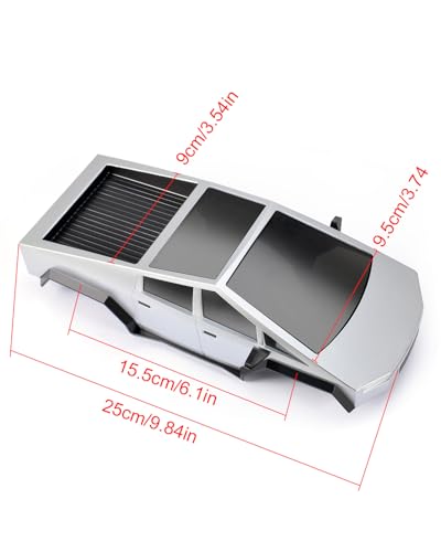 1/18 Cybertruck Style Pickup Hard Body for TRX4M Includes Front & Rear Bumpers, RC Crawler Body Shell Upgrade - color: Silver