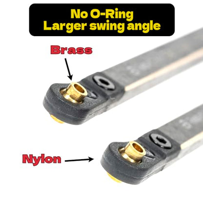 High Clearance 4 Links Set for AX24, Brass Links Set, Upgrade Parts for AX24 XC-1, Axial 1/24 RC Crawler Car Upgrade Accessories, 8Pcs, Black Coating