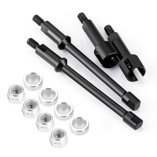 Que-T Heavy Duty Steel CVD Driveshafts +2mm Extended Front Rear Drive Shafts for 1/30 Axial Scx30 RC Crawler Car - size: 2mm Extended