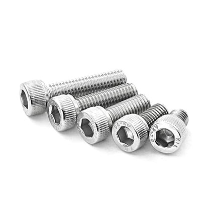 M6 x 8mm 12mm 16mm 20mm 25mm Hex Socket Head Cap Screws Bolts 304 Stainless Steel Metric Machine Allen Hex Drive, Fully Threaded, Assortment Kit 50PCS - size: M6 x 8/12/16/20/25mm (50PCS)
