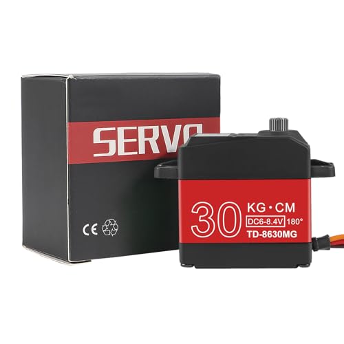 AITRIP 2 Pack High Torque Full Metal Gear 30KG Digital Servo Motor, Upgraded Waterproof Steering RC Servo for 1/8 1/10 Scale RC Car Crawler Control Angle 180° - color: 30kg