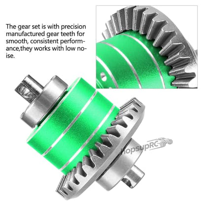 RC Front & Rear Diff Gear Upgrades Part for 1/14 M-J-X14210,14211,Metal Rear Gears Differential Assembly,Replacement 16420G2,Green