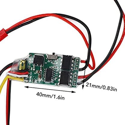 RC Brushed ESC, 2pcs 6V-14V Two Way Bidirectional Brushed ESC 2S-3S Lipo RC Brushed Motor Speed Controller for RC Model Car Boat 130 180