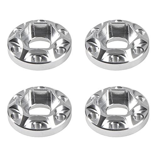 Metal RC 12mm Wheel Hex Hub Extension Combiner Compatible with 1.9/2.2inch Wheel Rim Axial SCX10 Traxxas TRX4 D90 1/10 RC Crawler (6mm, Silver) - color: Silver, size: 6mm