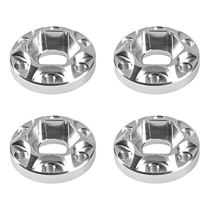 Metal RC 12mm Wheel Hex Hub Extension Combiner Compatible with 1.9/2.2inch Wheel Rim Axial SCX10 Traxxas TRX4 D90 1/10 RC Crawler (6mm, Silver) - color: Silver, size: 6mm