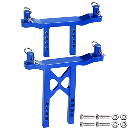 Metal Aluminum Front & Rear Body Mounts Posts for 1/18 Traxxas LaTrax Teton SST, Replace Parts 7615 (Blue) - color: Blue