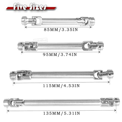 Universal Drive Shaft Upgrades Part for 1/10 SCX10 II Red cat D90 Gen7/Pro GEN8 RC 4WD,Harden Steel #45 RC Driveshafts(115-176MM),2PCS,Silver - size: 115-176mm(2pcs-silver)