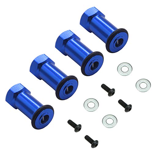 Share Goo Aluminum 12mm Wheel Hex Hub Adapters 25mm/30mm Extension Longer Combiner Compatible with Traxxas Slash 4x4 HQ 727 5807 Stampede 1/10 RC Truck Car (25mm) - size: 25mm