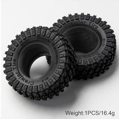 1.3" Crawler Tires for TRX4M 1/18 SCX24 1/24 RC Crawler Upgrade Part | RC Rubber Tires with Foam Insert,60x20mm - size: 1.3"