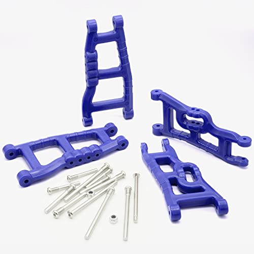 OGRC Plastic Front & Rear Suspension A-Arms for 1/10 Traxxas Slash 2WD | Suspension Arms for Traxxas Slash 2WD Nitro Slash/Rustler #2555 3631, Blue - color: Blue