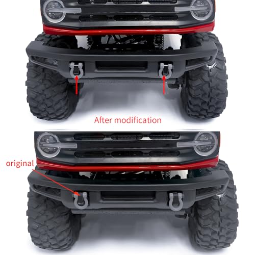 2Pcs Aluminum Hitch Tow Shackles Hooks for 1/10 TRX4 Bronco