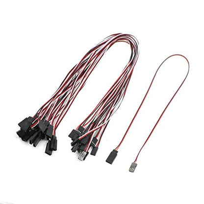 500mm Servo Extension Cable 3 Pin Male to Female Lead Wire for RC Airplane (30Pcs) - color: 30pcs, size: 500mm