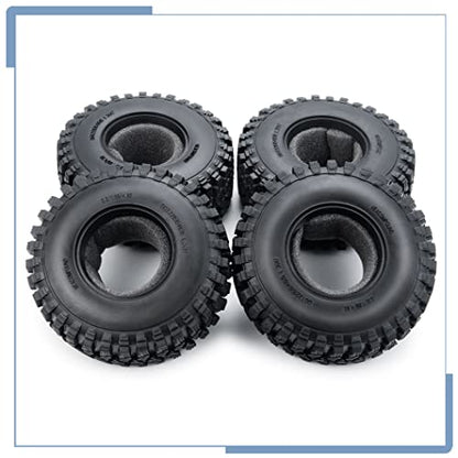 RC Rubber 2.2 Crawler Tires 125MM 4PCS for 1/10 Scale SCX10 D90 Wraith 90048 90018 RR10 RC Crawler Car Accessorie