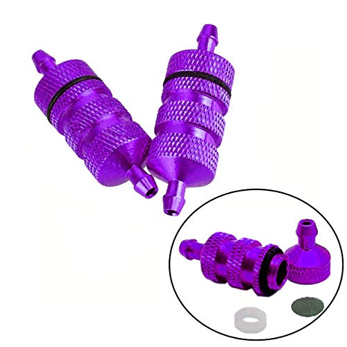 RC Aluminum Nitro Fuel Filter & RC 1/8 Air Filter Cleaner Upgraded Parts Fit SH.28 Engine