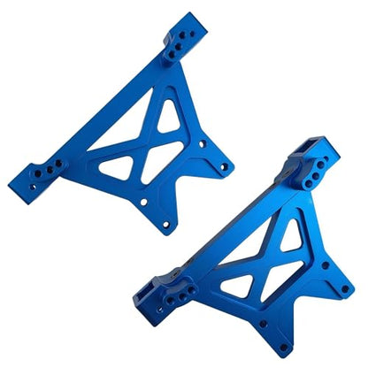 Front Rear Shock Tower Mounts for T-Maxx E-Maxx REVO 3.3 RC Cars (Blue) | Aluminum,1/10 Scale,Upgrade Parts,4917R Compatible,CNC Machined,High Strength,Precision Fit,Wear Resistant - color: Blue