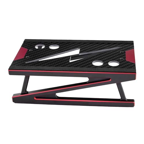 Aluminum Stand, Aluminum Repair Station, Car Model 1/8 1/10 Scale, Repair Work, for Trucks, Cars, Red - color: Red