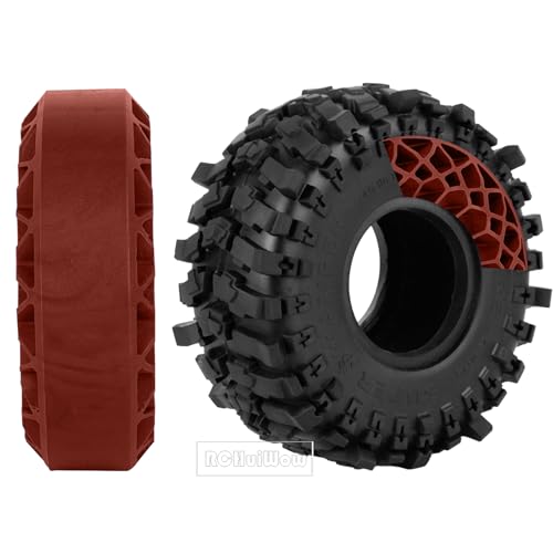 1.9 Silicone Rubber Insert Foam Tire Inserts RC 1.9" Wheel Tires Waterproof Inserts for 1/10 RC Crawler TRX4 SCX10 Capra Red cat Gen7 Gen8 RXB10 TF2,4pcs,Brown - color: Brown(4pcs)