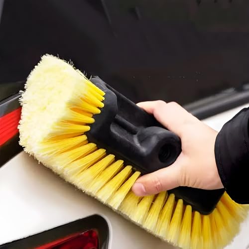10.2" Car Wash Brush Head with Soft Bristle, Flow Through Auto Exterior Cleaning Brushes Equipment, Heavy Duty Detailing Brush Head for RV Truck Boat Camper (Blue) - color: Blue