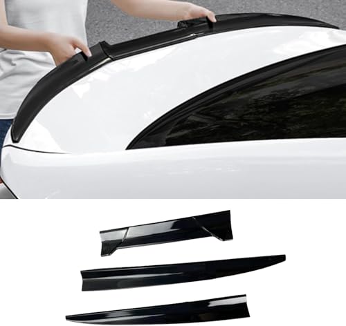 for Car Rear Trunk Spoiler Tail Universal,Modification Tail Wing Universal,3-Section Adjustable and Cuttable Rear Window Top Roof Spoiler Wing,40-55 inches (Black) - color: Black