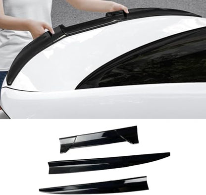 for Car Rear Trunk Spoiler Tail Universal,Modification Tail Wing Universal,3-Section Adjustable and Cuttable Rear Window Top Roof Spoiler Wing,40-55 inches (Black) - color: Black