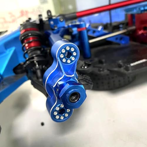 Aluminum Front Steering Knuckles Blocks for ARRMA 6S 1/8 Mojave | TYHPON Infraction FIRETEAM Felony BLX 6S 1/7 4WD, RC Caster Blocks C-Hubs w/Bearings, Hub Carriers Parts AR330187 - color: Blue, size: Front Steering Knuckles(Thin)