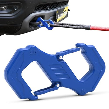3/8" S Tow Hook, G80 Steel Quick Winch Shackle 33,000Lbs Break Strength, Heavy Duty Off-Road Recovery Connect Hook for SUV, Truck, Trailer & Towing Applications, Blue | G80 Steel Heavy Duty Off-Road Recovery Connect Hook for SUV, Truck, Trailer & Towing A