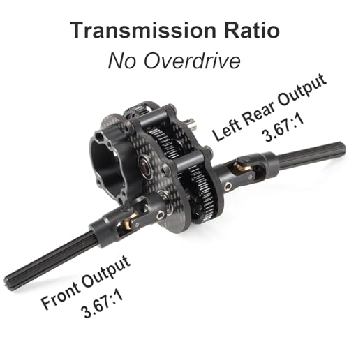 Carbon Fiber Overdrive Transmission Ultralight and Compact OD-3 Gearbox for AR44 Capra Axle LCG Comp Rigs 1/10 RC Rock Crawler(OD3 Transmission) - style: OD3 Transmission