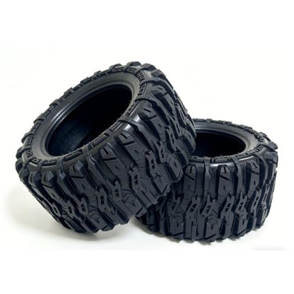 1/7 1/8 RC Monster Truck Tires and Wheels 12mm 14mm 17mm Hex, 6.69" OD Off-Road Tyres for Traxxas Maxx TMaxx Summit E-Revo 3.3 Arrma Kraton Notorious Outcast 6S Typhon 3S (L3)