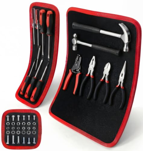 3-Piece Magnetic Tool Set, Flexible Magnetic Mat & Tray Holder with Strong Grip, Non-Slip PVC Organizer for Screws, Wrenches, Garage Workshop & Auto Repair Tools(12.5x9.6/12.5x4.1/4.6x4.6in)