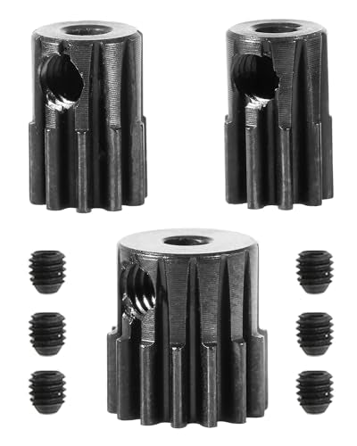 2.0mm 48DP 9T 10T 14T Metal Pinion Set for Traxxas LaTrax 1/18 | hardened steel,CNC; 2.0mm shafts; Fits 1/18 LaTrax Teton, Rally, Desert Prerunner and SST; 7644/7645/7592