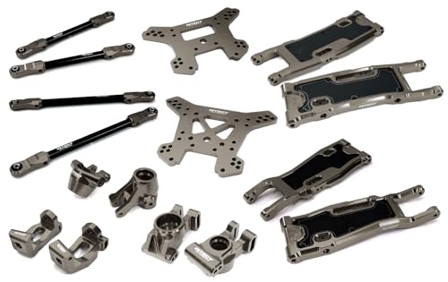 Complete Grey Suspension Upgrade Kit for Traxxas Sledge 4WD 1/8 Scale