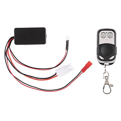 Goolsky Metal Front Bumper with 2 LED Light & Remote Control Electric Winch for TRX-4 SCX10II 90046