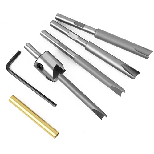 7 Piece Pencil Trimmer Kit Pencil Trimmer System Milling Cutter Set 7mm 8mm 3/8 Inch 10mm Cutter Shaft 3/4" M2 Steel Cutting Head Socket Adapter Hex Wrench for Woodworking Pen Kit Preparation. - color: Pen Barrel Trimming System