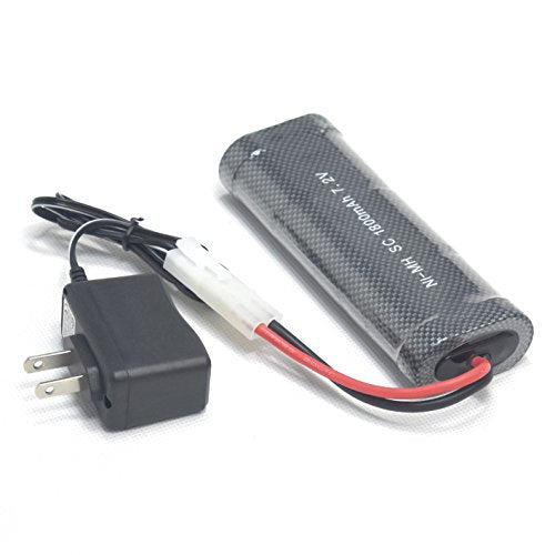 7.2V 1800mAh NiMH Battery KET-2P Female P-to-S Plug & US Charger for RC Car Truck Racing Speed Boat Power Starter
