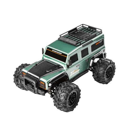 1:16 Scale RC Off-Road 4WD Truck, Full Proportional Control RTR Electric RC Truck with LED Headlights, Gear Differential, Large Tires, High-Clearance Suspension, for Hobbyists and RC Enthusiasts - color: Green